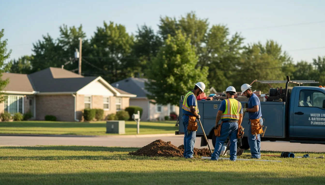 Residential water line and bathroom plumbing service in Butlerville, IN